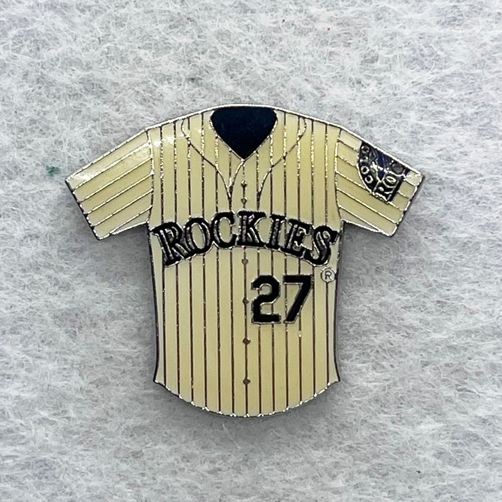 🔮 5/$25 Vintage 2006 Colorado Rockies Rookies Garrett Atkins 27 Jersey Pin‎